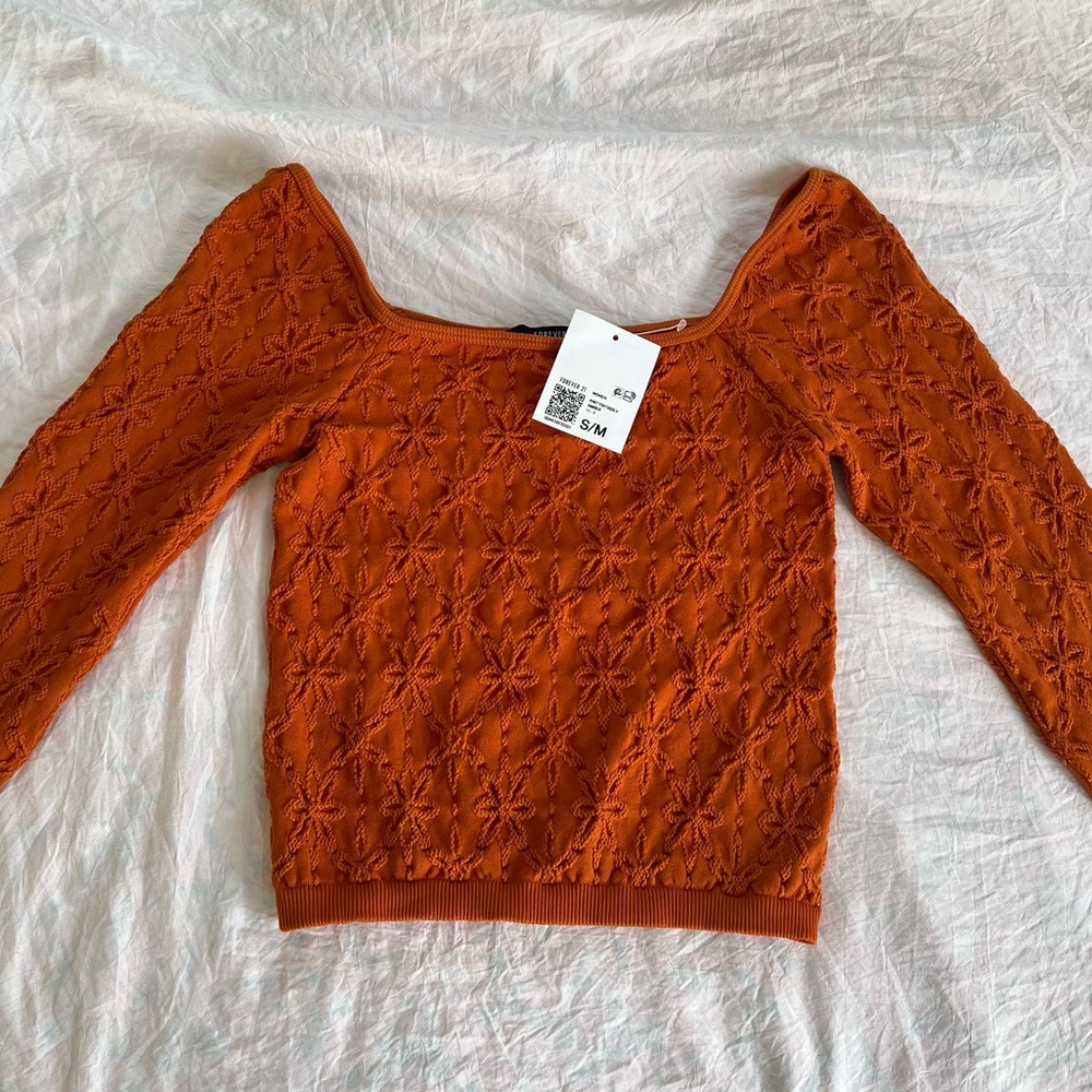 Forever 21 Floral Knit Top